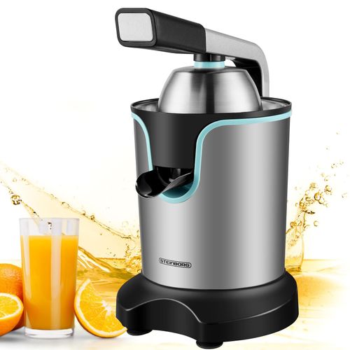 Steinborg Elektrische Zitruspresse Entsafter Edelstahl 800W Edelstahlsieb