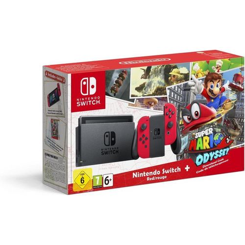 Switch 32GB - Rot - Limited Edition Super Mario Odyssey + Super Mario Odyssey