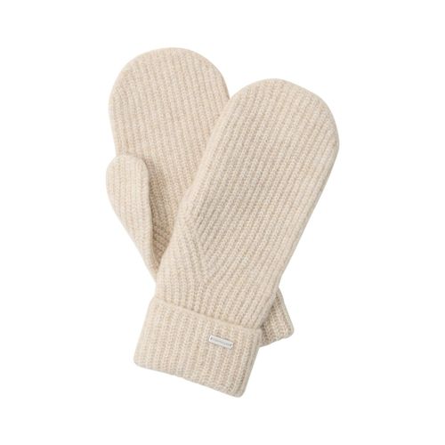 TOM TAILOR Damen Cosy Fäustlinge, beige, Meliert, Gr. ONESIZE