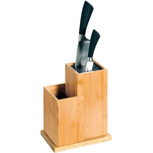 Messerblock KESPER, braun (holzfarben), B:12,7cm H:24cm L:18,5cm, Messerblöcke, Messerblock, FSCzertifiziert