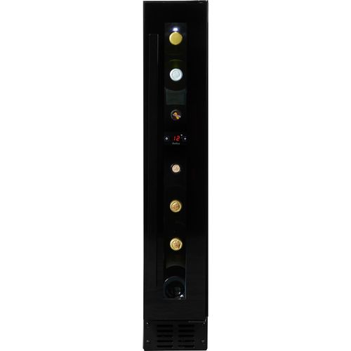 AMICA Weinkühlschrank "WK 341 100-1 S", G (A-G), schwarz, B:14,8cm H:82cm T:57,5cm, Weinkühlschränke, für 7 Standardflaschen á 0,75l, Standkühlschrank