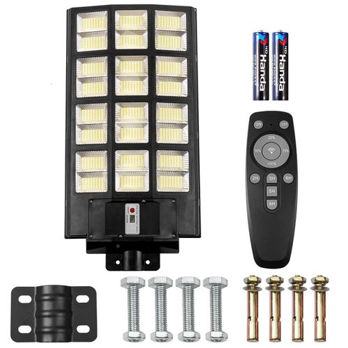 Solar Straßenlaterne Straßenlampe Outdoor Wandleuchte Led Solarlampen Für Außen Mit Bewegungsmelder Fernbedienung 80000lm, 1152Leds, Kaltesweiß 6500k