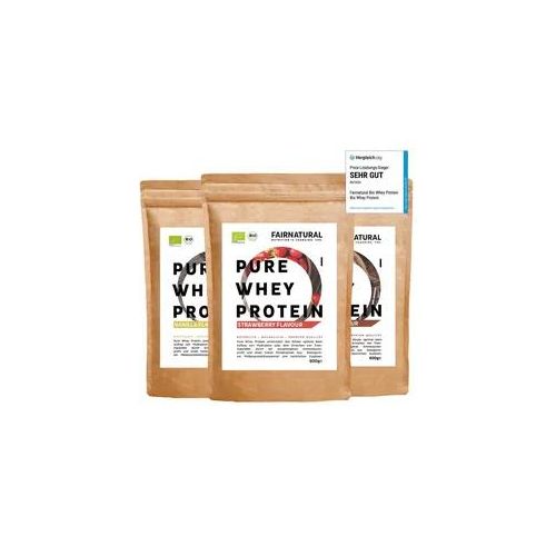 Bio Whey Proteinpulver 3er Bundle (Sorten frei wählbar) - Schokolade