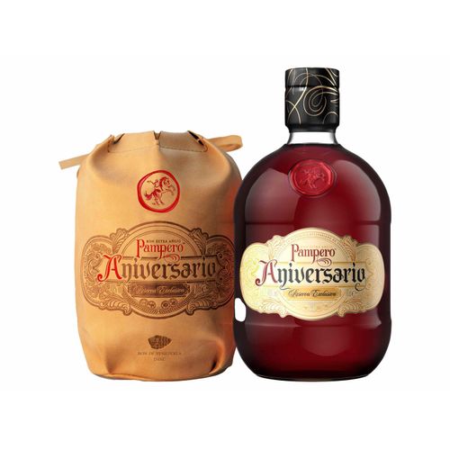 PAMPERO Aniversario Reserva Exclusiva Añejo Rum in Ledertasche 40% Vol