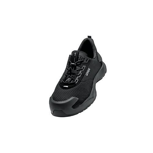 Sicherheitsschuhe Uvex 1 x-craft pro S1PL, Unisex-Halbschuh, EN ISO 20345:2022 + A1:2024, antistatisch, rutschfest, schwarz, Weite 11, Größe 45