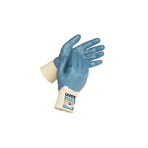 Schutzhandschuh Uvex profi pure HG, wasserdicht, EN 388 und EN 407, Hitzeschutz bis 100°C, Hydro-Grip-Spezialpolymerbeschichtung, blau-weiß, Größe 8