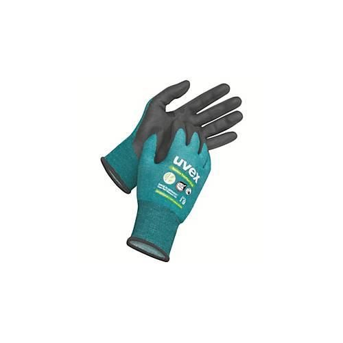 Schutzhandschuh Uvex Bamboo TwinFlex® D XG, EN 407, Hitzeschutz bis 100°C, Touchscreen-tauglich, Bamboo TwinFlex® Technologie, grün, Größe 9