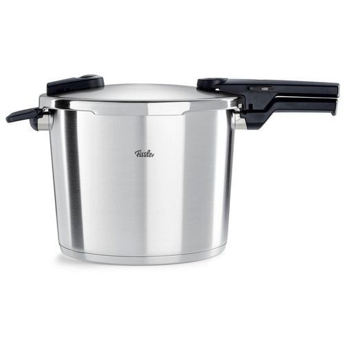 Fissler Schnellkochtopf Vitaquick , Silber , Metall , 10 L , Made in Germany , Druckregelventil, Sicherheitsverschluss , Kochen, Töpfe,