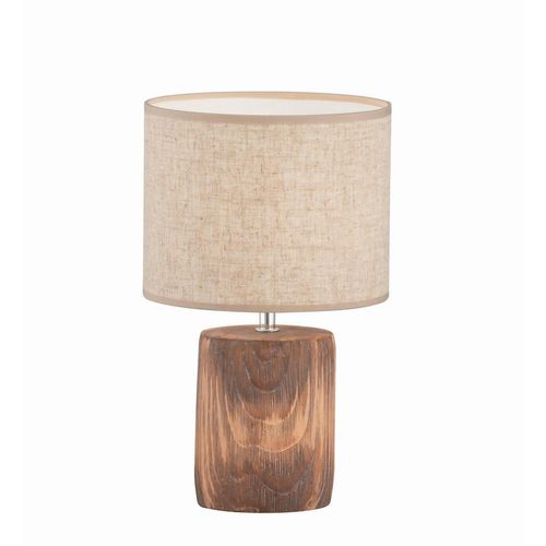 Fischer & Honsel Tischleuchte , Sand , Textil , 35 cm , Schnurschalter, einfach zu transportieren, gleichmäßige Lichtverteilung , Lampen & Leuchten,