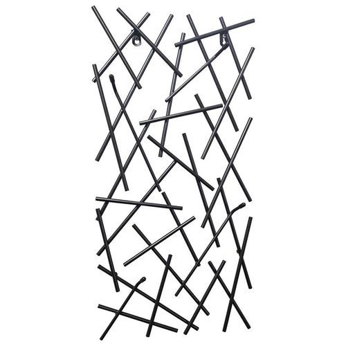 Wandgarderobe , Schwarz , Metall , Abstraktes , 30x60x5 cm , Garderobe, Garderobenleisten & Garderobenhaken