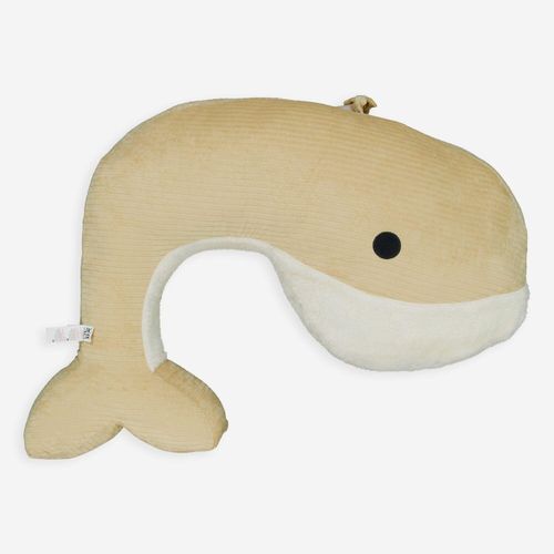 Beige Kissen mit Wal-Design