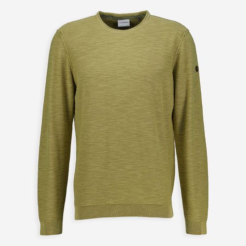 Grüner Pullover mit gesticktem Logo