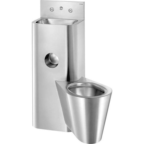 Delabie Gefängniskombi KOMPACT TC,WT WC wandh. re Edst. 1.4301 sat