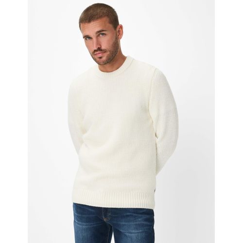 Brax Herren Strickpullover Style RICK offwhite, cremeweiß, Gr. XS