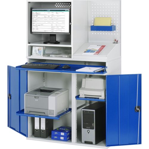 Rau Computer-Schrank 67T mit Monitorgehäuse T520mm, B1100xT520xH1770mm