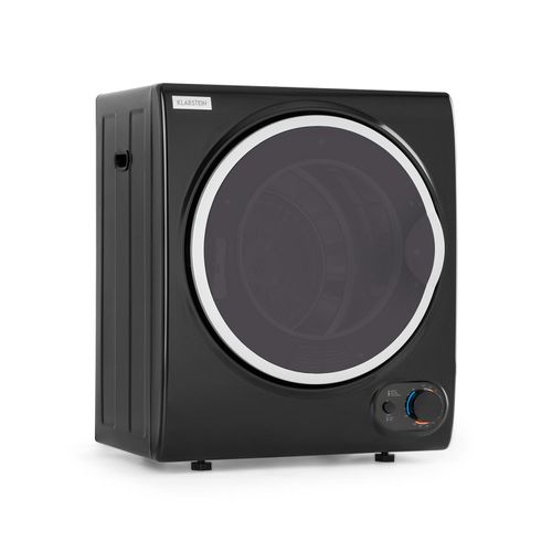 Klarstein Jet Set 2500 - Wäschetrockner, Ablufttrockner, Frontlader, 850 W, freistehend / Unterbau, , 2,5 kg, PTC-Heizelement, Wärmewahl bis 60 °C, Timer 20 bis 200 Minuten, Kompakt, schwarz