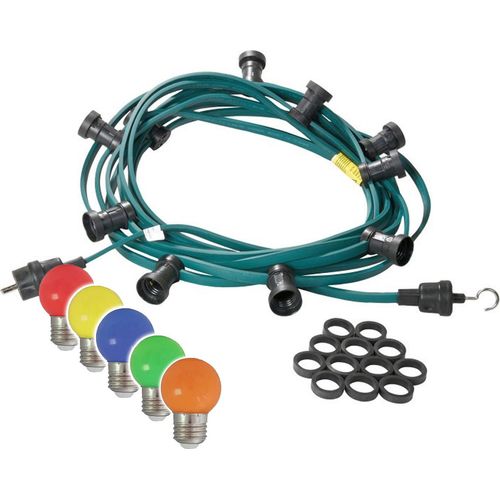 Illu-/Partylichterkette grün 10m - Außenlichterkette grün - Germany - 20 x bunte LED Lampen