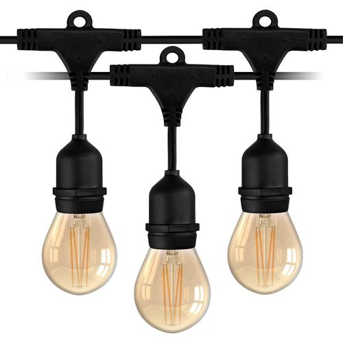 Ledvion Lichterkette, LED Lichter Ketten Außen, 30M, E27 LED Fassung, Wasserdicht IP65, Lichternetz Außenbereich, String Light