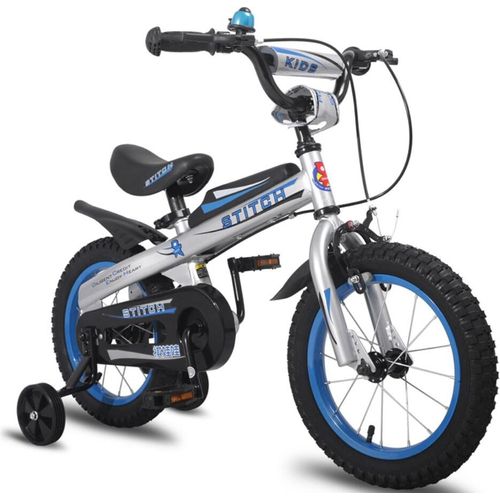 HILAND Knight 16-Zoll-Kinderfahrrad (Kinder 2-7 Jahre) Fahrrad mit Klingel Handbremse Schutzbleche, Blau