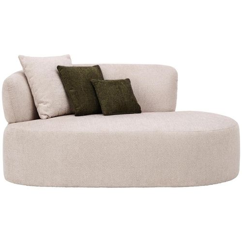 Hom`in Récamiere , Dunkelgrün, Beige , Textil , 166x86x105 cm , Typenauswahl, Stoffauswahl, seitenverkehrt erhältlich, Hocker Rücken echt ,
