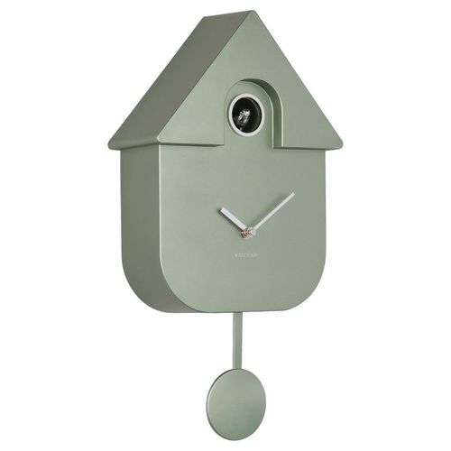 Karlsson Wanduhr Cuckoo , Dunkelgrün , Kunststoff , 21.5x41x8.5 cm , Schlagwerk , Dekoration, Uhren, Wanduhren