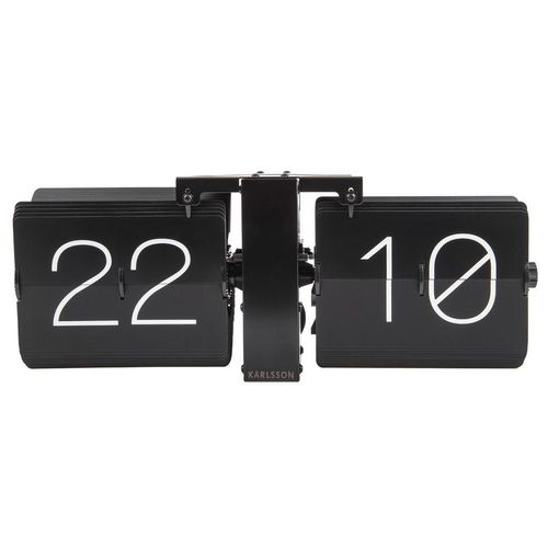 Karlsson Wanduhr , Schwarz, Weiß , Metall, Kunststoff , 36x14x9 cm , Dekoration, Uhren, Wanduhren