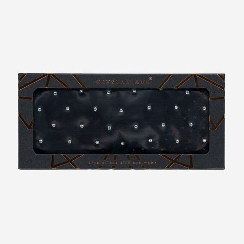 Schwarze Augenmaske mit Zirkonen aus Seide