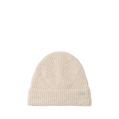 TOM TAILOR Damen Beanie Mütze, beige, Meliert, Gr. ONESIZE