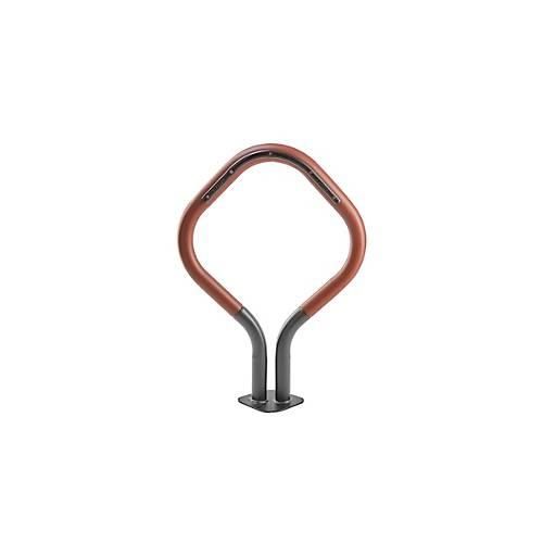Fahrradständer Mottez, für 2 Fahrräder oder 2 Motorräder, Gummibumerang, abnehmbare Füße, B 190 x T 560 x H 800 mm, Stahl, rostbraun-schwarz
