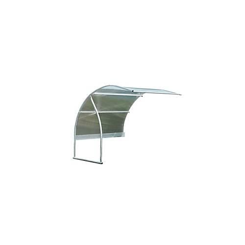 Fahrrad-Unterstand Mottez B801V, Erweiterung für Fahrrad-Unterstand B800VNO, B 2240 x T 2210 x H 2200 mm, transparent