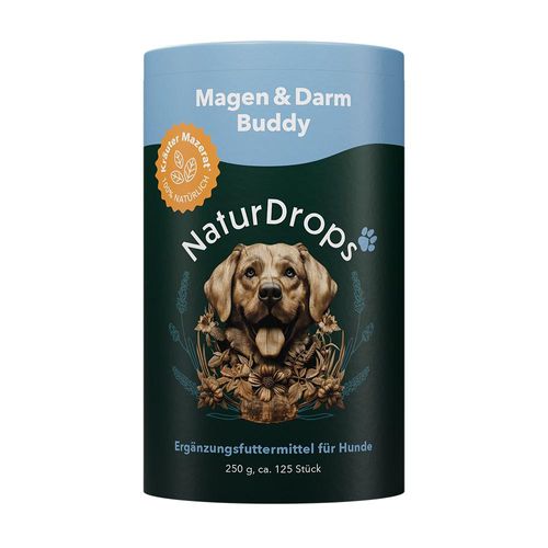 NATURDROPS Magen & Darm Buddy Erg.Futterm.f.Hunde 250 g