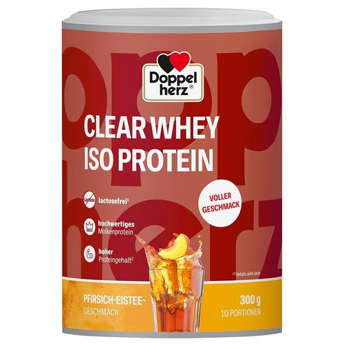DOPPELHERZ Clear Whey Iso Protein Pfirsich-Eistee 300 g
