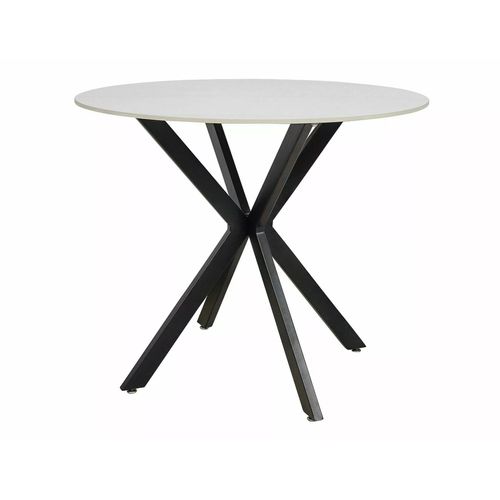 Runder Esstisch 90 cm KAMILO - weiß / schwarz
