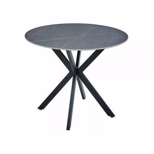Runder Esstisch 90 cm KAMILO - grau / schwarz