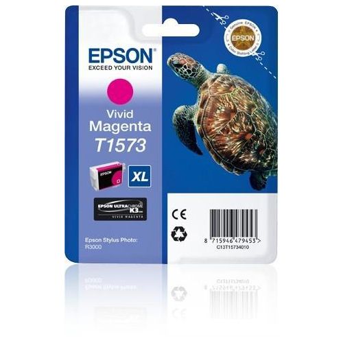 Original Epson Stylus Photo R 3000 (C13T15734010 / T1573) Druckerpatrone Magenta