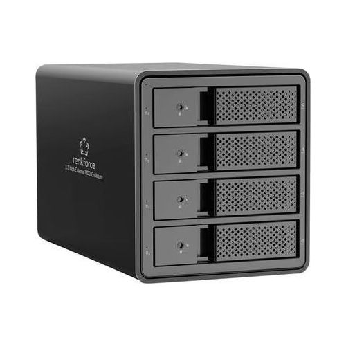 Renkforce RF-6647598 8.9 cm (3.5 Zoll) Festplattengehäuse 4 Bay 3.5 Zoll USB-A (USB 3.0) (RF-6647598)