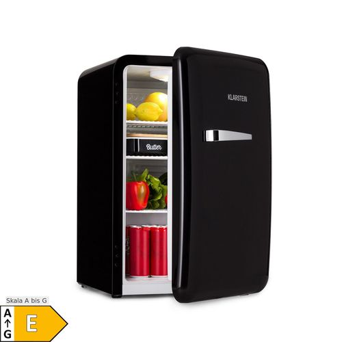 Audrey Retro-Kühlschrank 70 Liter 3 Regale 2 Türfächer Innenbeleuchtung Schwarz 70 Liter