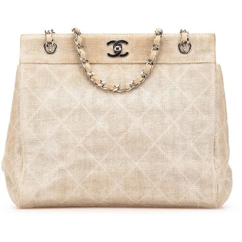 Chanel Shopper - CC Stitched Linen Chain Tote - Gr. unisize - in Braun - für Damen Image