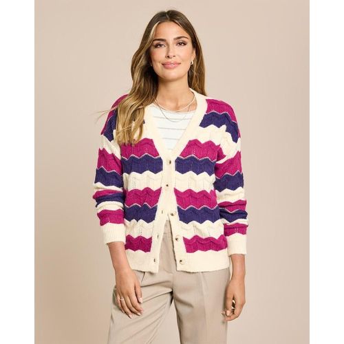 Cardigan mit welligen Streifen Image