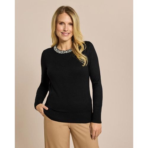 Pullover mit Perlendeko