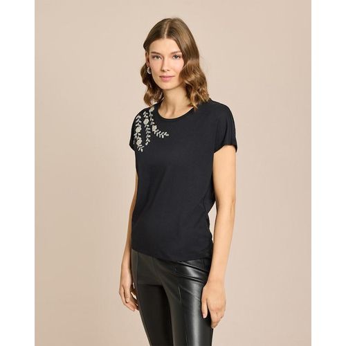 Shirt aus Modal mit Applikation