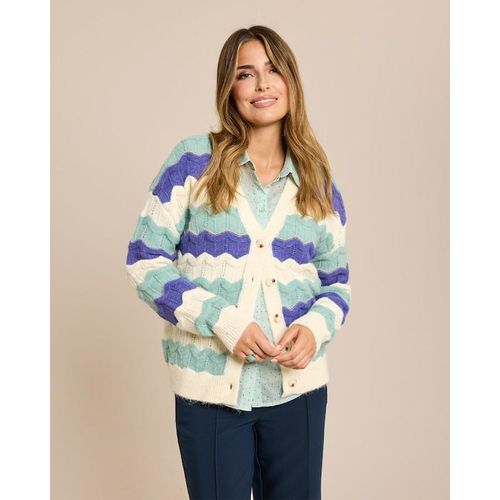 Cardigan mit welligen Streifen Image