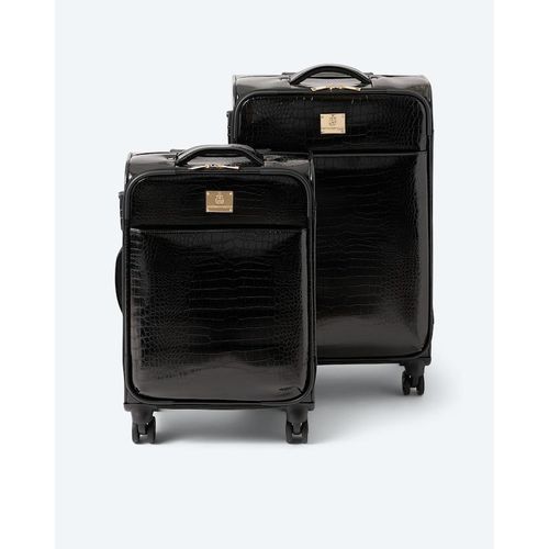 Trolley-Set in Kroko-Optik, 2tlg.