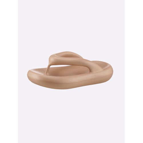 Zehentrenner HEINE, Damen, Gr. 40/41, braun (bronzefarben), Synthetik, Schuhe