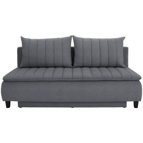 Mid.you Boxspringsofa , Dunkelgrau , Textil , Buche , 3-Sitzer , Füllung: Polyetherschaumkern, Silikon , 208x102x96 cm , Made in EU , Schlafen auf