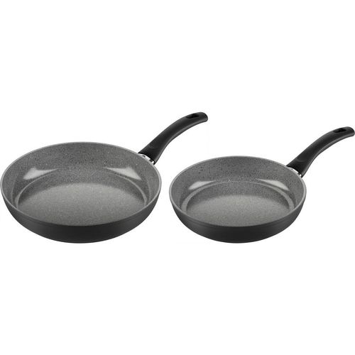 Zwilling Pfannenset Bari Ceramic , Schwarz , Metall , 2-teilig , 30x13x47 cm , backofengeeignet, antihaftbeschichtet , Kochen, Pfannen, Pfannensets