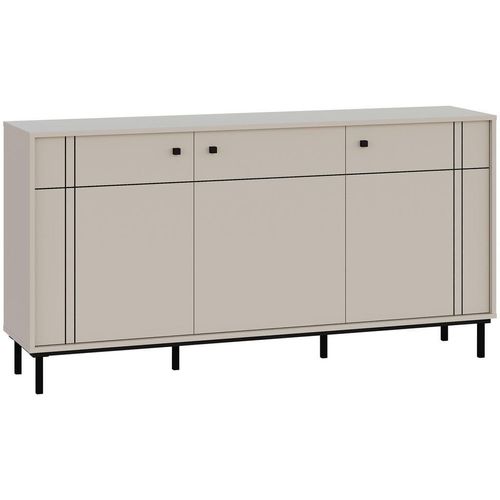 Carryhome Sideboard , Kaschmir , Holzwerkstoff , 3 Fächer , 160.2x81.8x37 cm , Schlafzimmer, Schlafzimmer Kommoden