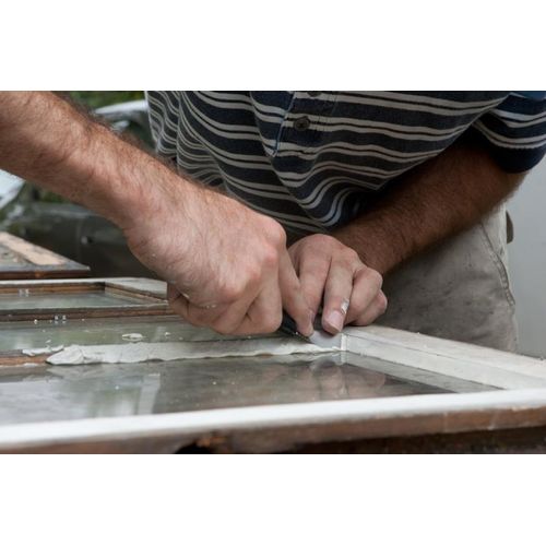 Cut360 Leinölkitt Einfachverglasung an Fenstern mit Holz- und Metallrahmen, Fensterkitt zur Abdichtung - 1 kg , Gewicht:25kg