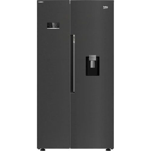 Freistehender Side-by-Side-Kühlschrank – BEKO – GN163241DXBRN – – 576 l – belüftete Kälte – 70,5 x 91 x 179 cm – Carbon