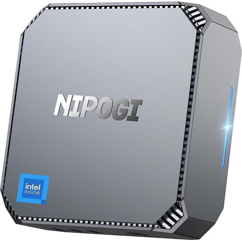 NiPoGi Business,mit Windows Computer,Mini Pc,Office,HomeOfficePc Business-PC (Intel Celeron N100, UHD Graphics, 16 GB RAM, 512 GB SSD, Luftkühlung)